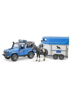 Bruder Politie Landrover Defender Paardentrailer 02588