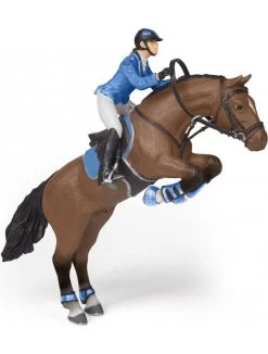 Papo Horses Springpaard Met Ruiter Meisje 51560