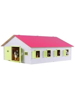 Kids Globe Pferdestall Holz Pink Mit 7 Boxen 610189