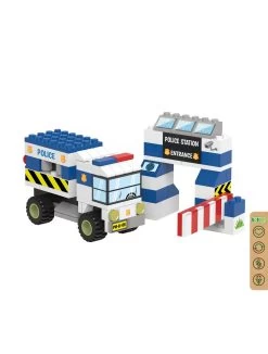 BiOBUDDi Politieauto Met Slagboom BB-2038