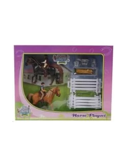 Kids Globe Spielset 2 Pferde Mit Reitern Und Zubehör 640072