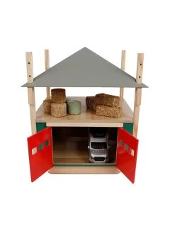 Kids Globe Heuhaufen Holz Mit Abstellraum 1:32 Pink 610085