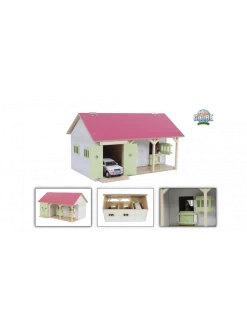 Kids Globe Pferdestall Pink Mit 2 Boxen Und Stauraum 1:32 610245