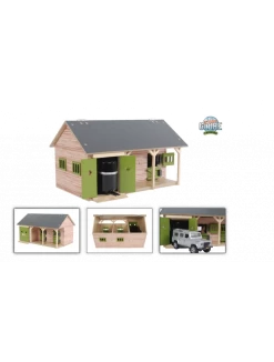 Kids Globe Pferdestall Braun Mit 2 Boxen Und Stauraum 1:32 610249