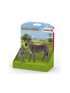 Schleich Farm World Esel Und Eselfohlen 13849