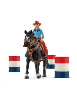 Schleich Farm World Barrel Racing Mit Cowgril 42576