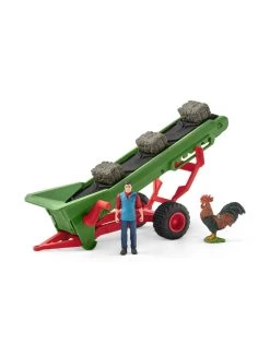 Schleich 42377 Strohballen Förderer Mit Bauer