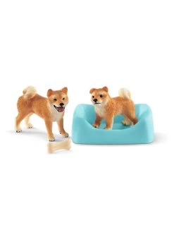 Schleich Wildlife 42479 Shiba Inu Mutter Und Welpe