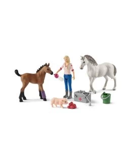 Schleich Farm Life 42486 Arztbesuch Bei Stute Und Fohlen